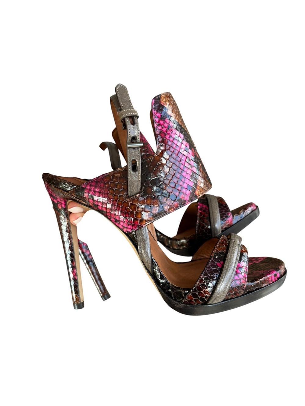 Reed Krakoff Snakeskin Platform Sandals – Size 37 – Made in Italy – Never Worn